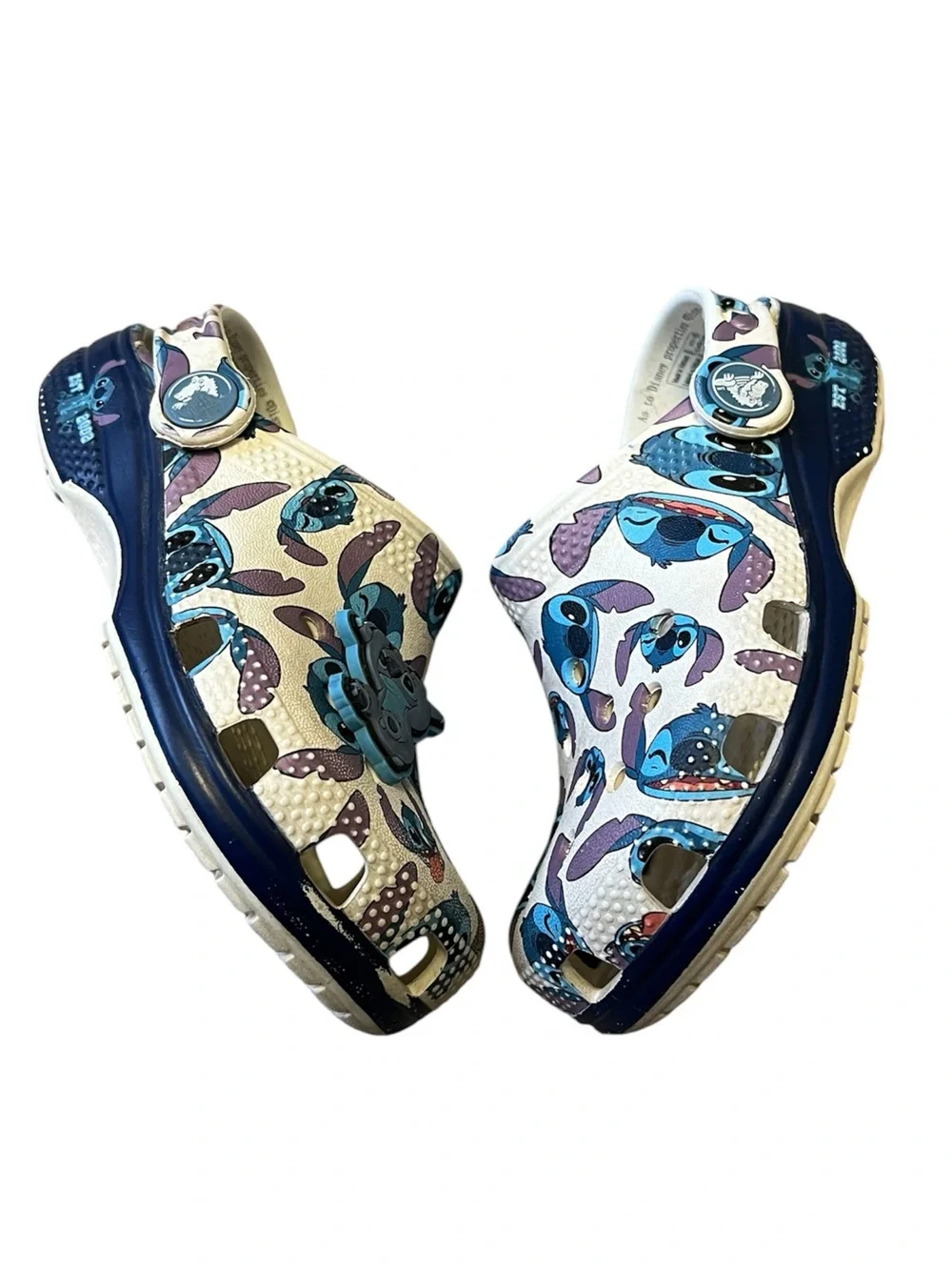 Disney Stitch Crocs Slip On Shoes with Bonus Charm Boys Kids Size 9